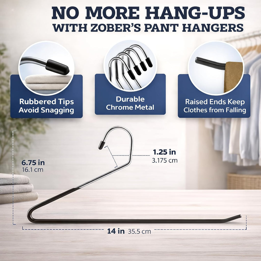 Open‑Ended Metal Pants Hangers for Jeans