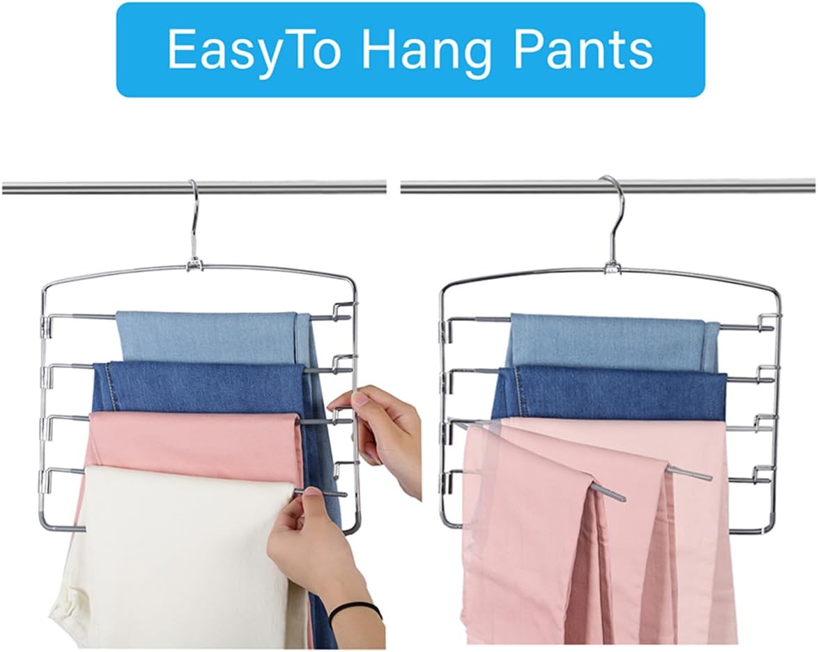 5‑Tier Space‑Saving Multi‑Pants Hanger Rack