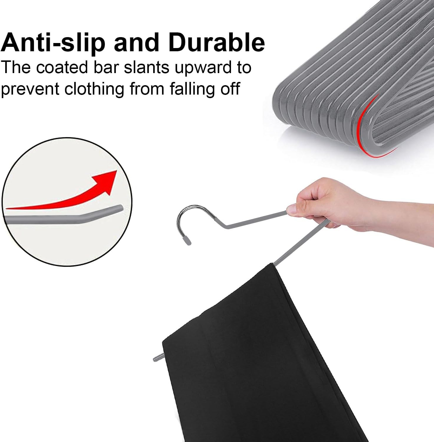 Space‑Saving Non‑Slip Metal Pants Hangers