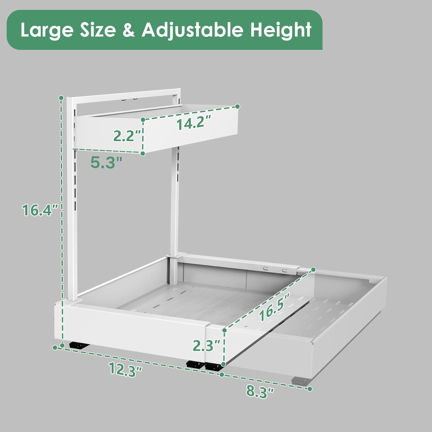 L‑Shaped Under‑Sink Storage Organizer