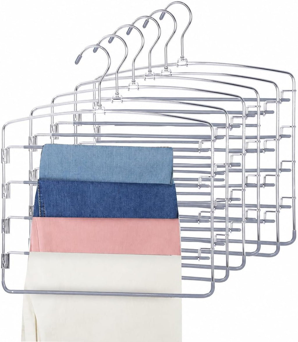 5‑Tier Space‑Saving Multi‑Pants Hanger Rack