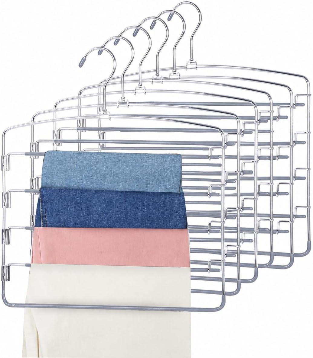 5‑Tier Space‑Saving Multi‑Pants Hanger Rack