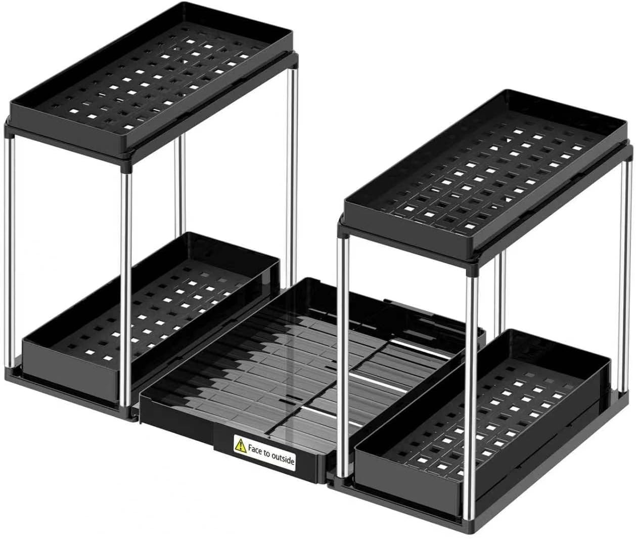 2‑Tier Expandable Under‑Sink Storage Organizer