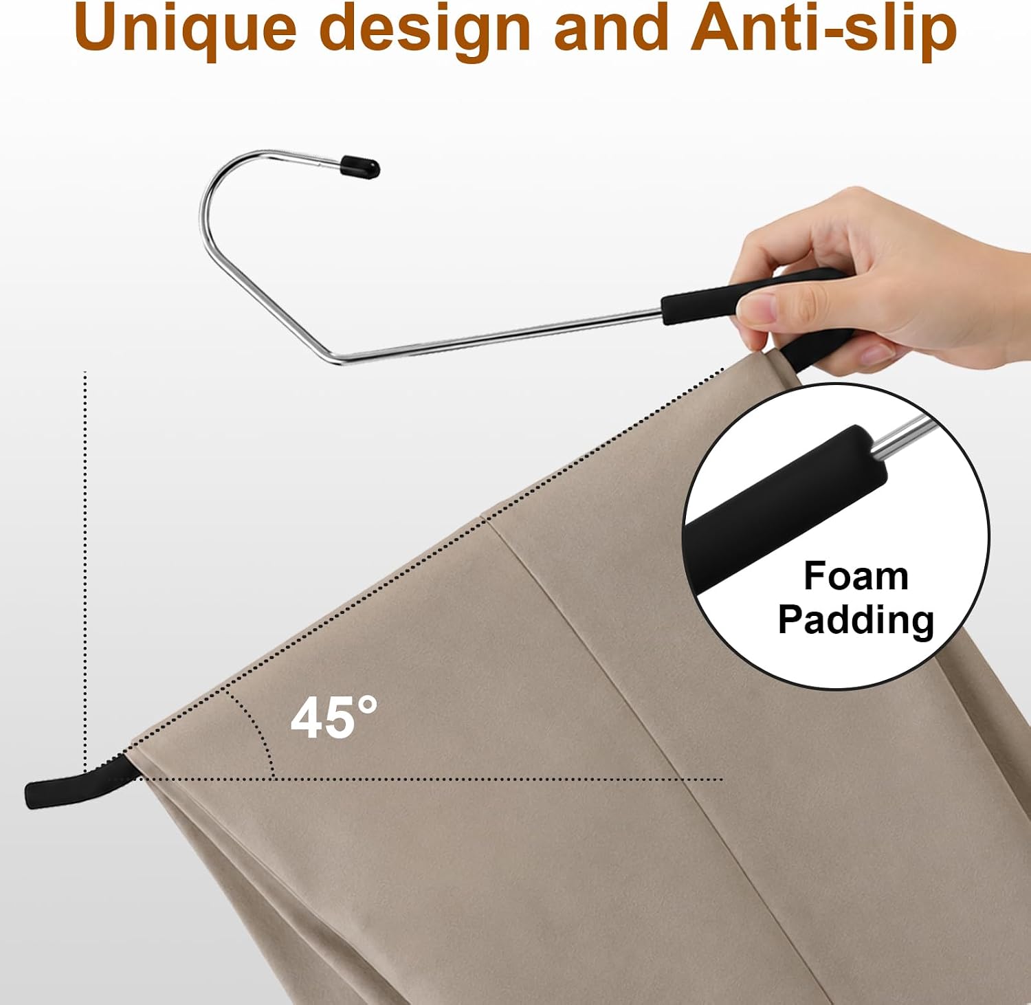 Open‑Ended Space‑Saving Pants Hangers