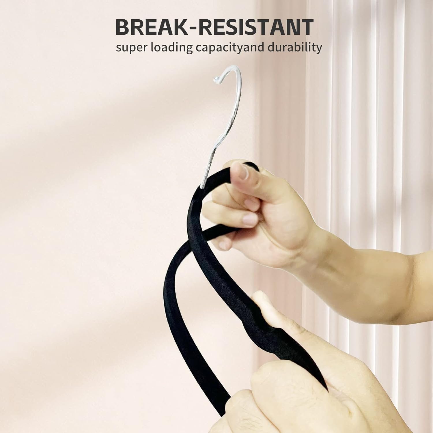 Non‑Slip Velvet Space‑Saving Pants Hangers