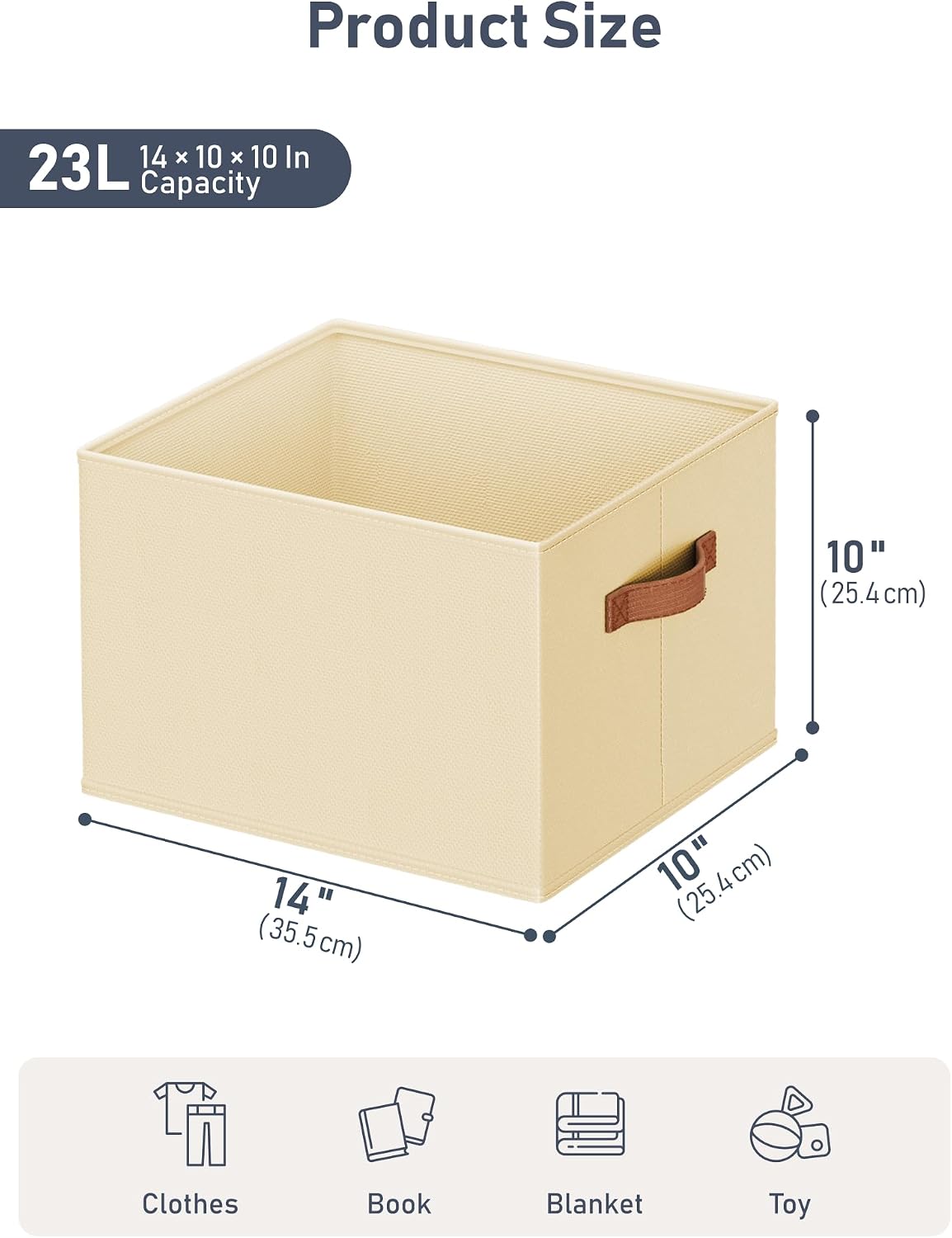Collapsible Fabric Closet Storage Baskets
