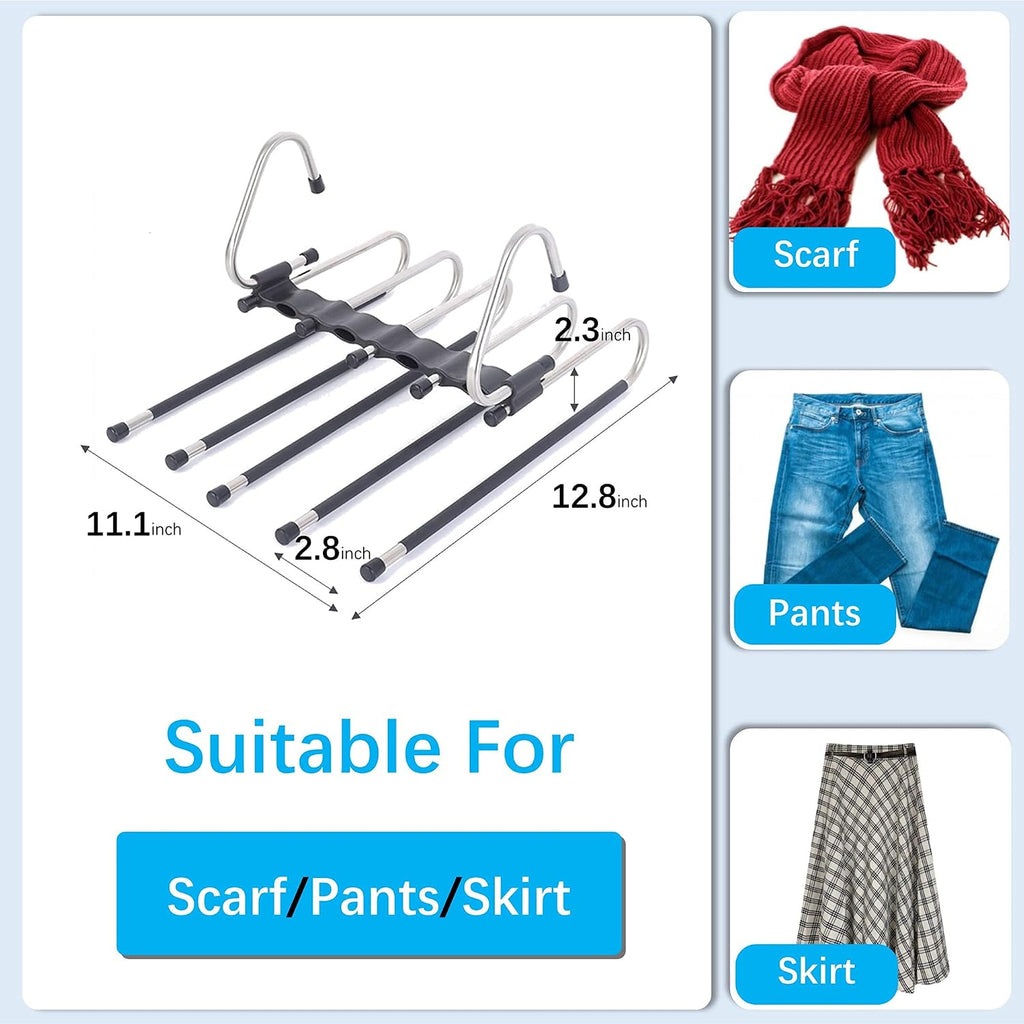 Multilayer Space‑Saving Magic Pants Hangers