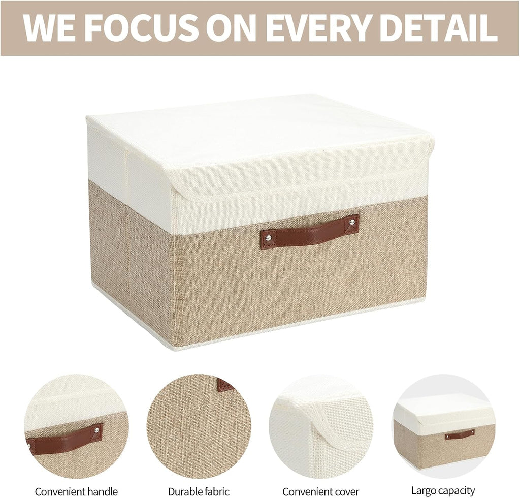 Fabric Storage Bins With Lids For Shelves
