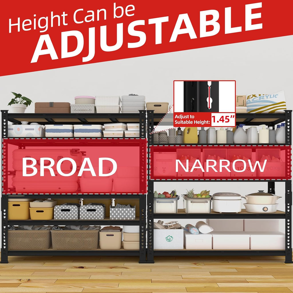 Heavy‑Duty Adjustable Garage Storage Shelving Unit