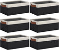 Foldable Fabric Storage Baskets with Handles