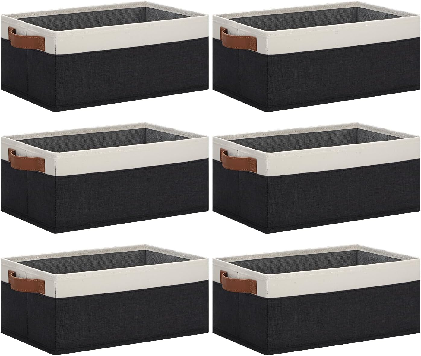 Foldable Fabric Storage Baskets with Handles