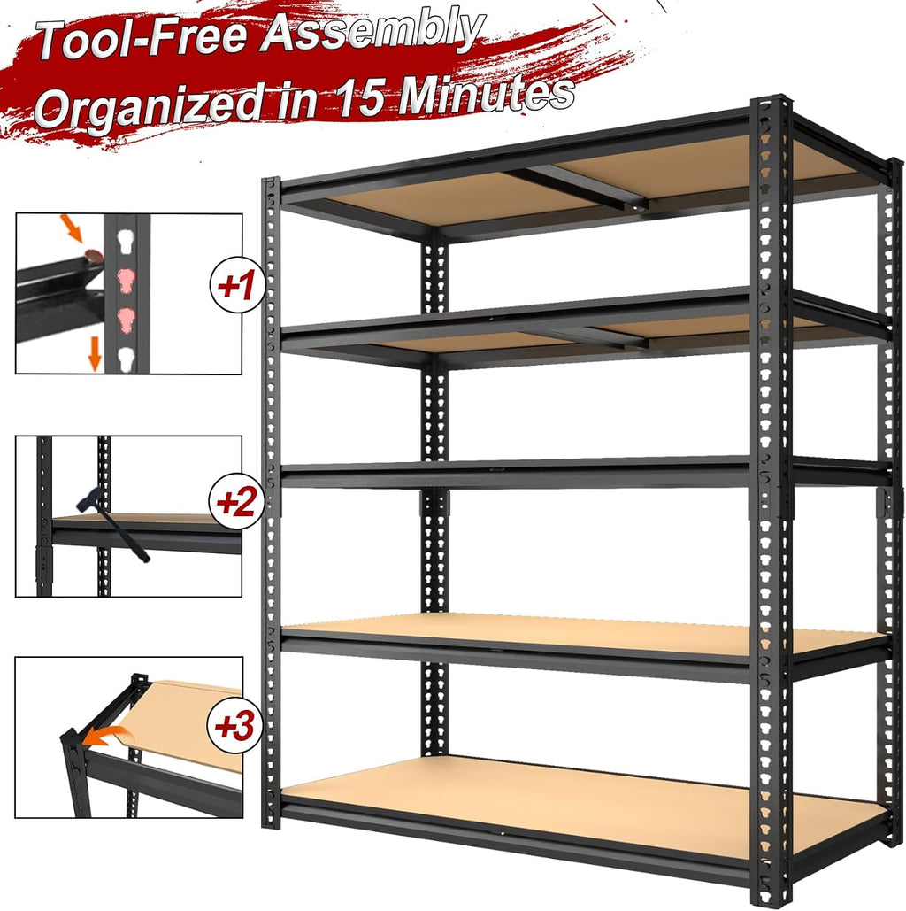 Adjustable Heavy‑Duty Garage Storage Shelving Unit
