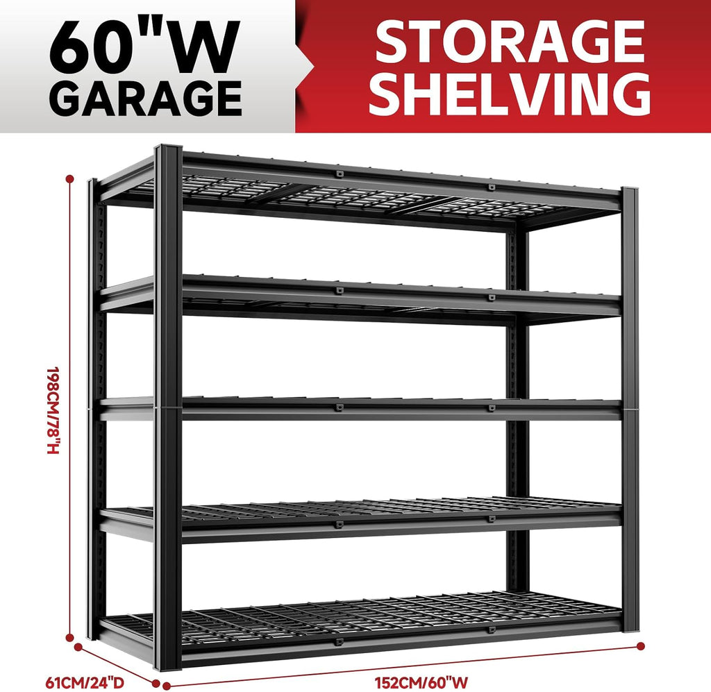 Adjustable Heavy‑Duty Metal Garage Storage Shelves