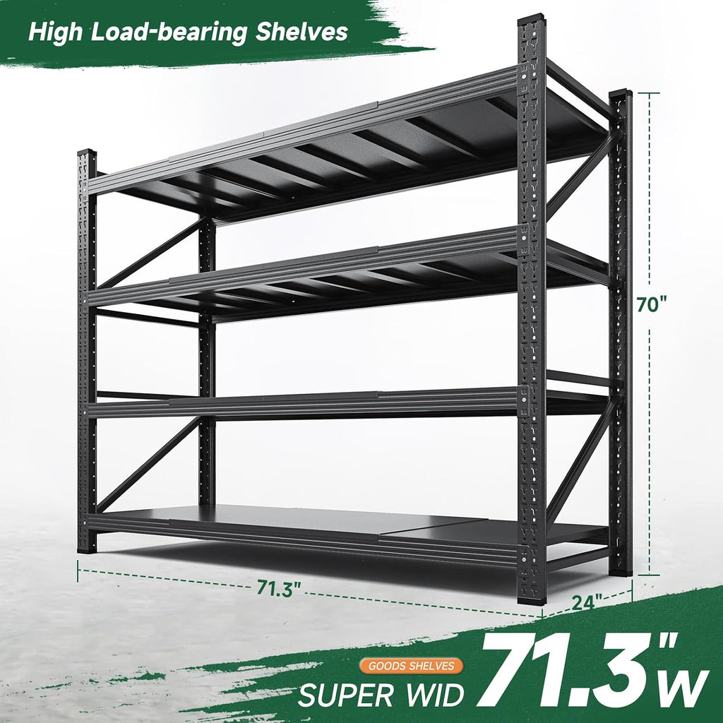 Heavy‑Duty Adjustable Metal Garage Storage Shelves