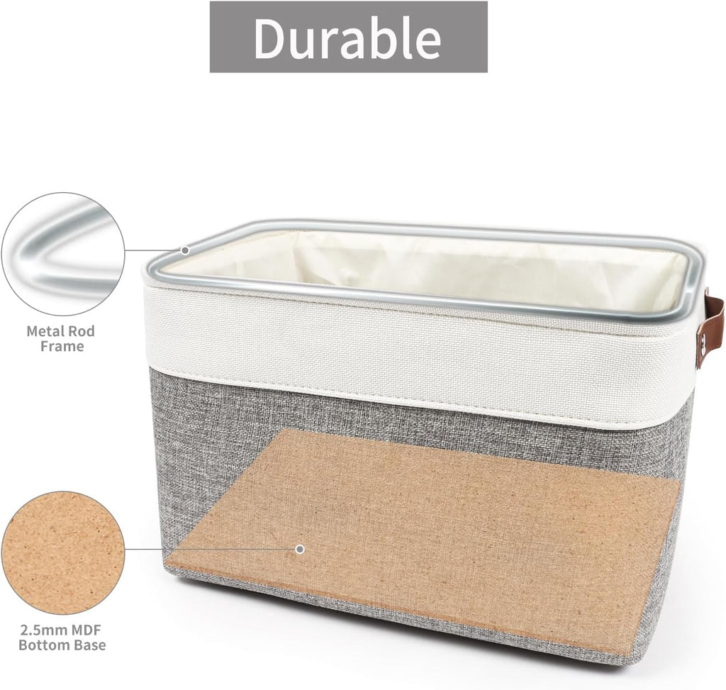 Large Linen Storage Baskets with Handles