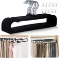 Non‑Slip Velvet Space‑Saving Pants Hangers