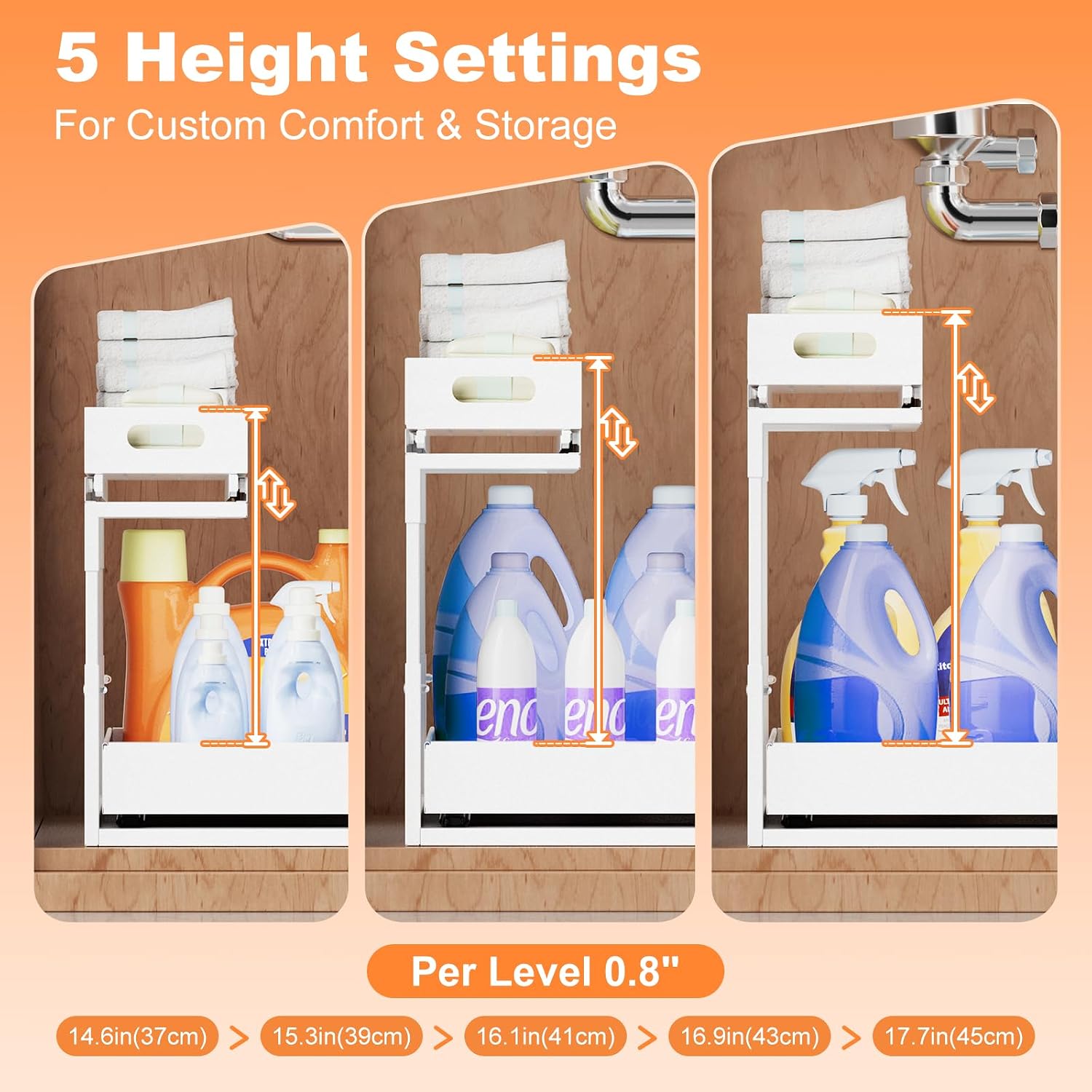 2‑Tier Pull‑Out Under‑Sink Organizer