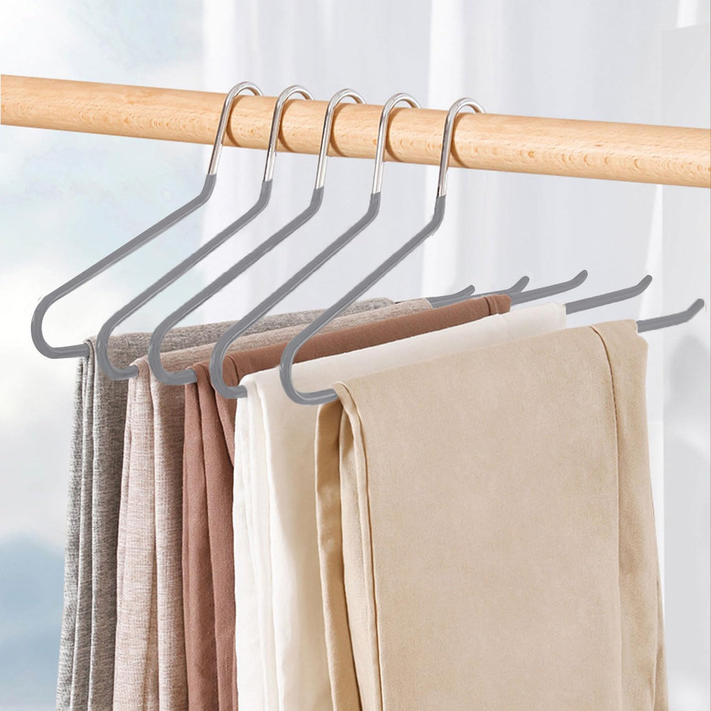 Space‑Saving Non‑Slip Metal Pants Hangers