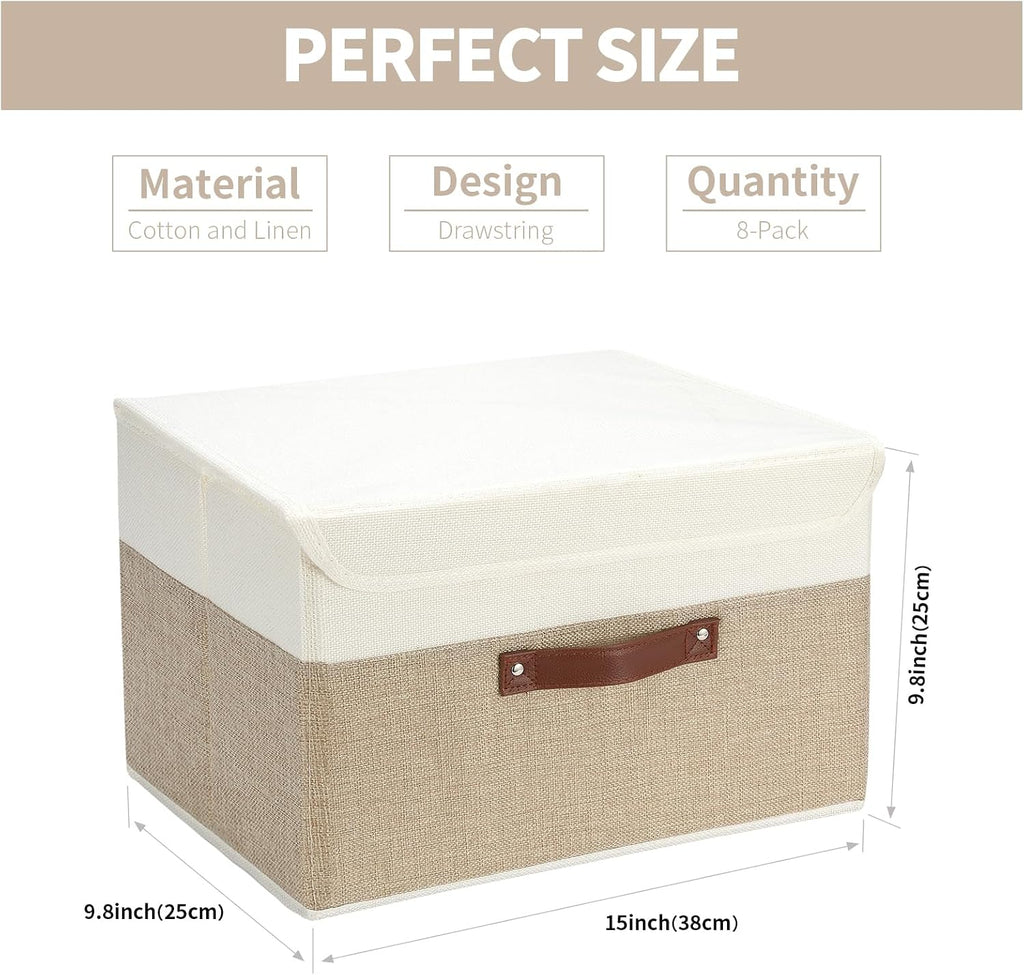Fabric Storage Bins With Lids For Shelves