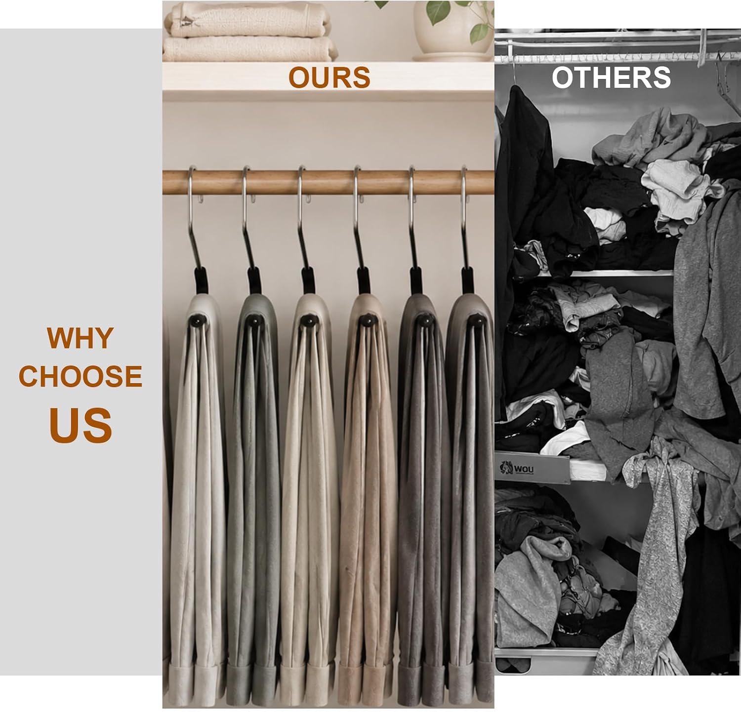 Open‑Ended Space‑Saving Pants Hangers