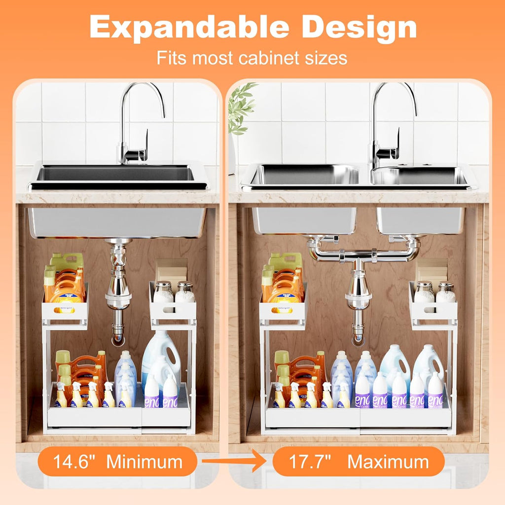 2‑Tier Pull‑Out Under‑Sink Organizer