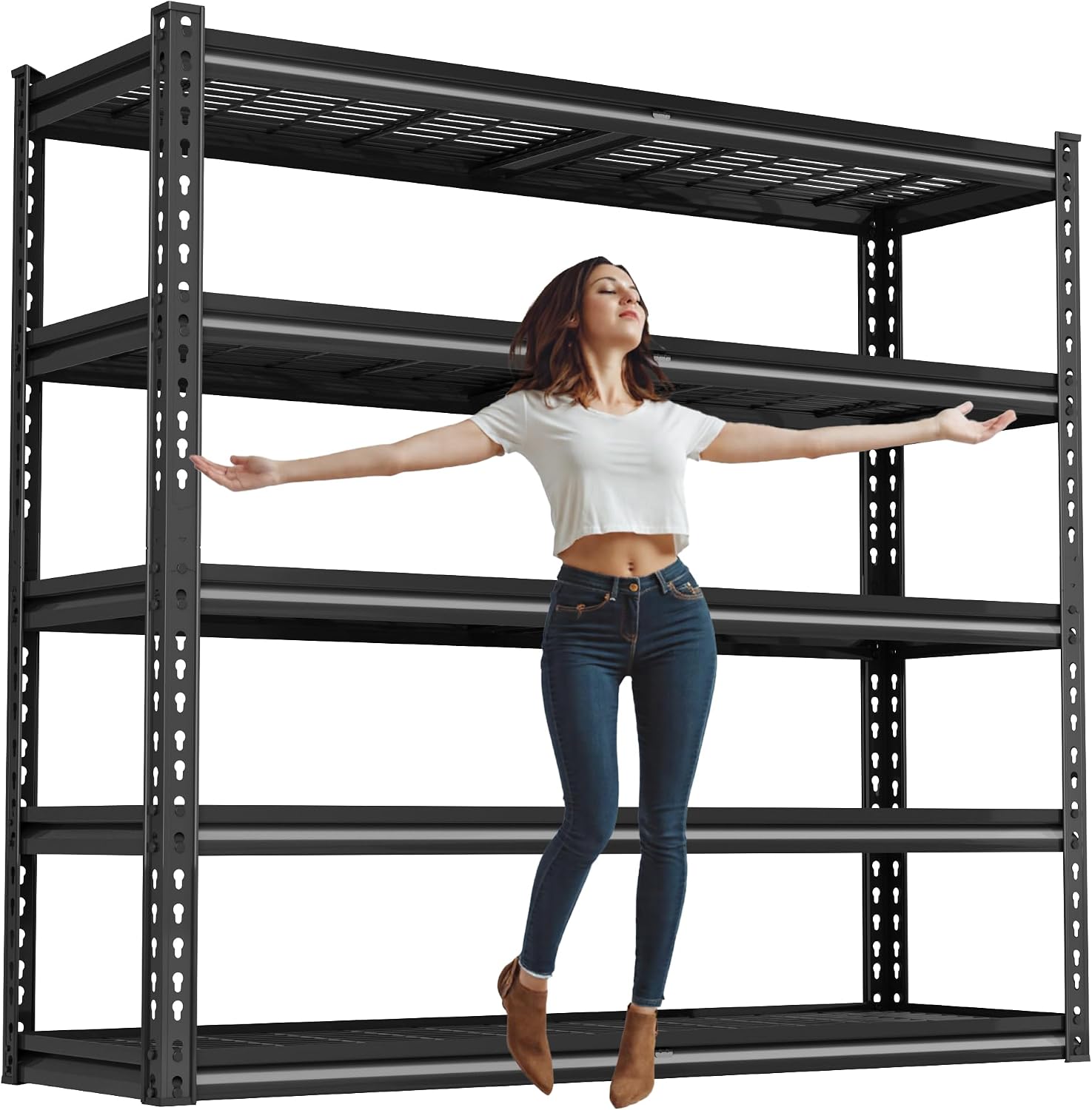 Heavy‑Duty 5‑Tier Garage Storage Shelving Unit