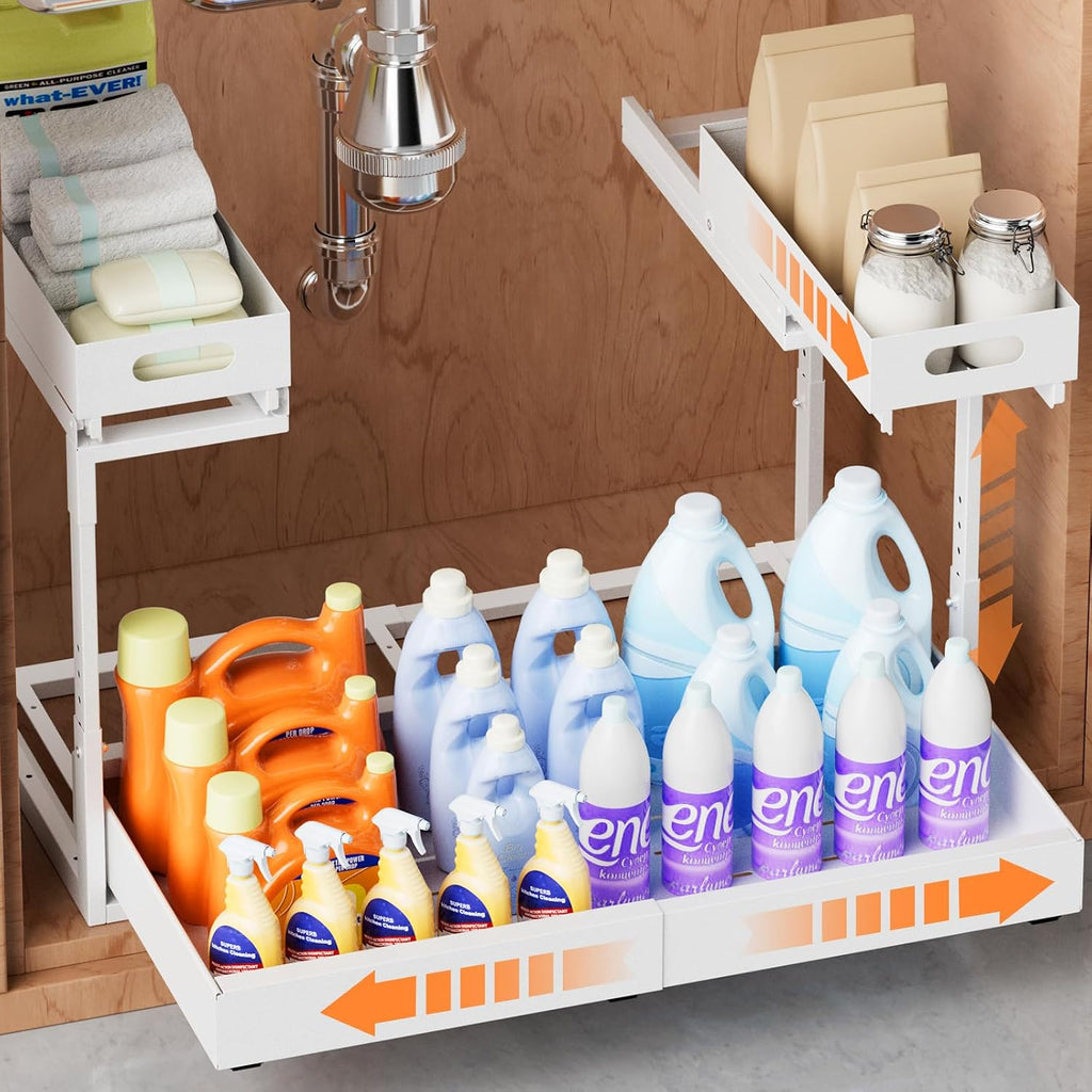 2‑Tier Pull‑Out Under‑Sink Organizer