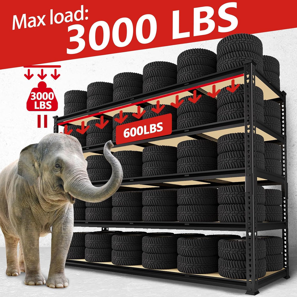 Heavy‑Duty Adjustable Garage Storage Shelving Unit