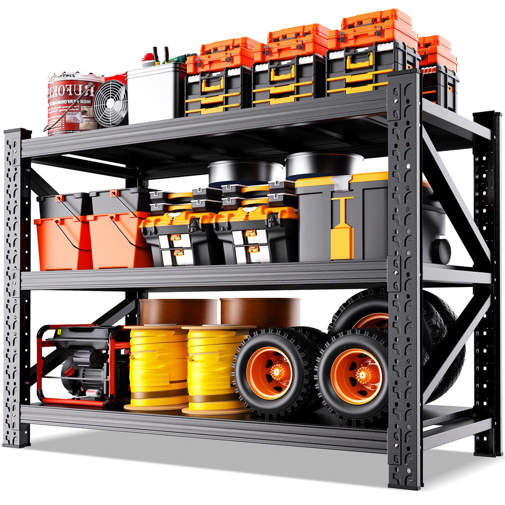 Heavy‑Duty Adjustable Metal Garage Storage Shelves