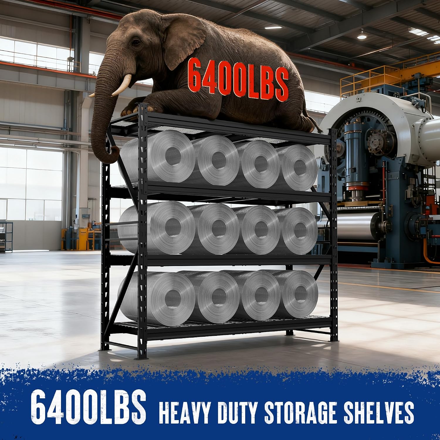 Heavy‑Duty Garage Utility Storage Rack