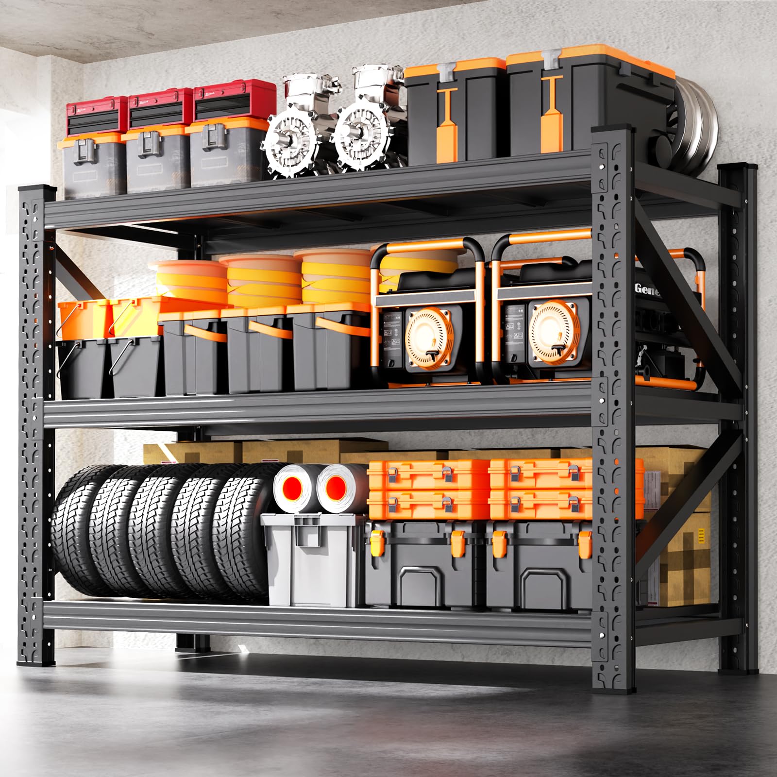 Heavy‑Duty Adjustable Metal Storage Shelving Unit