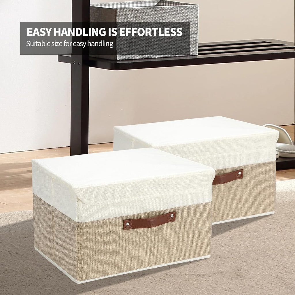 Fabric Storage Bins With Lids For Shelves