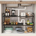 2‑Tier Expandable Under‑Sink Organizer Shelf