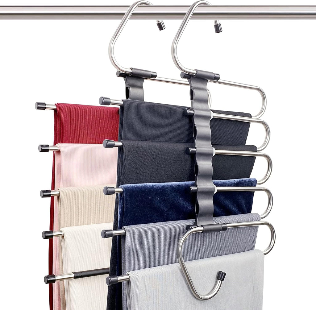 Multilayer Space‑Saving Magic Pants Hangers
