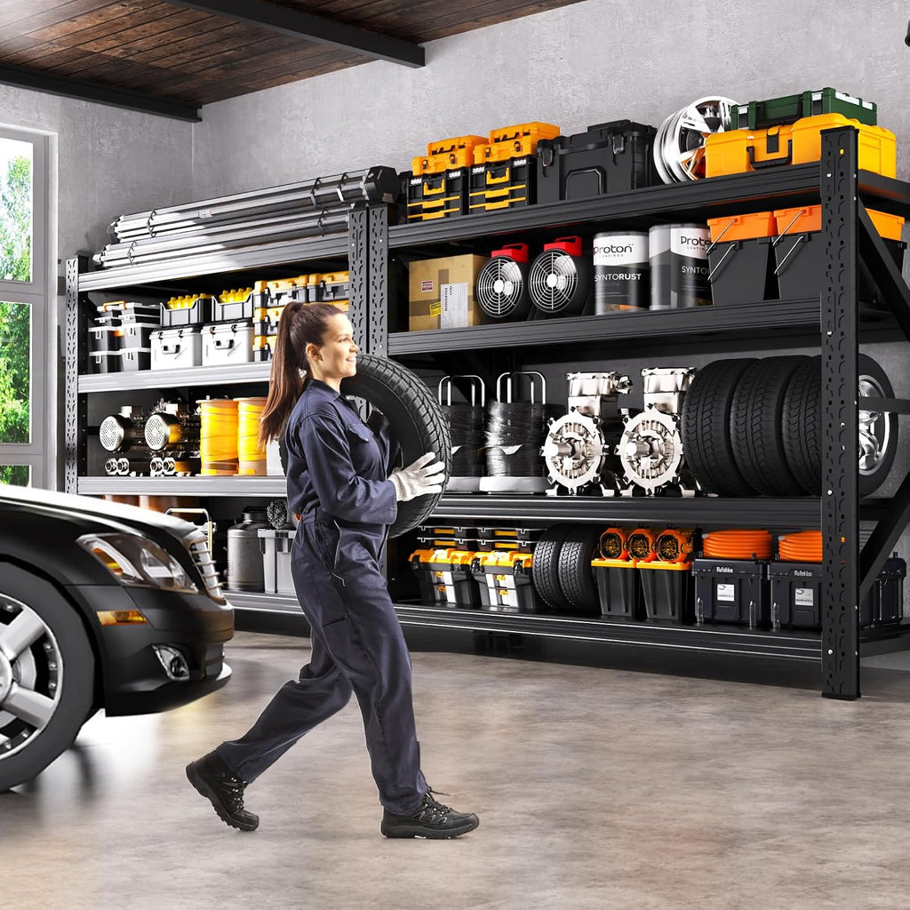 Heavy‑Duty Adjustable Metal Garage Storage Shelves