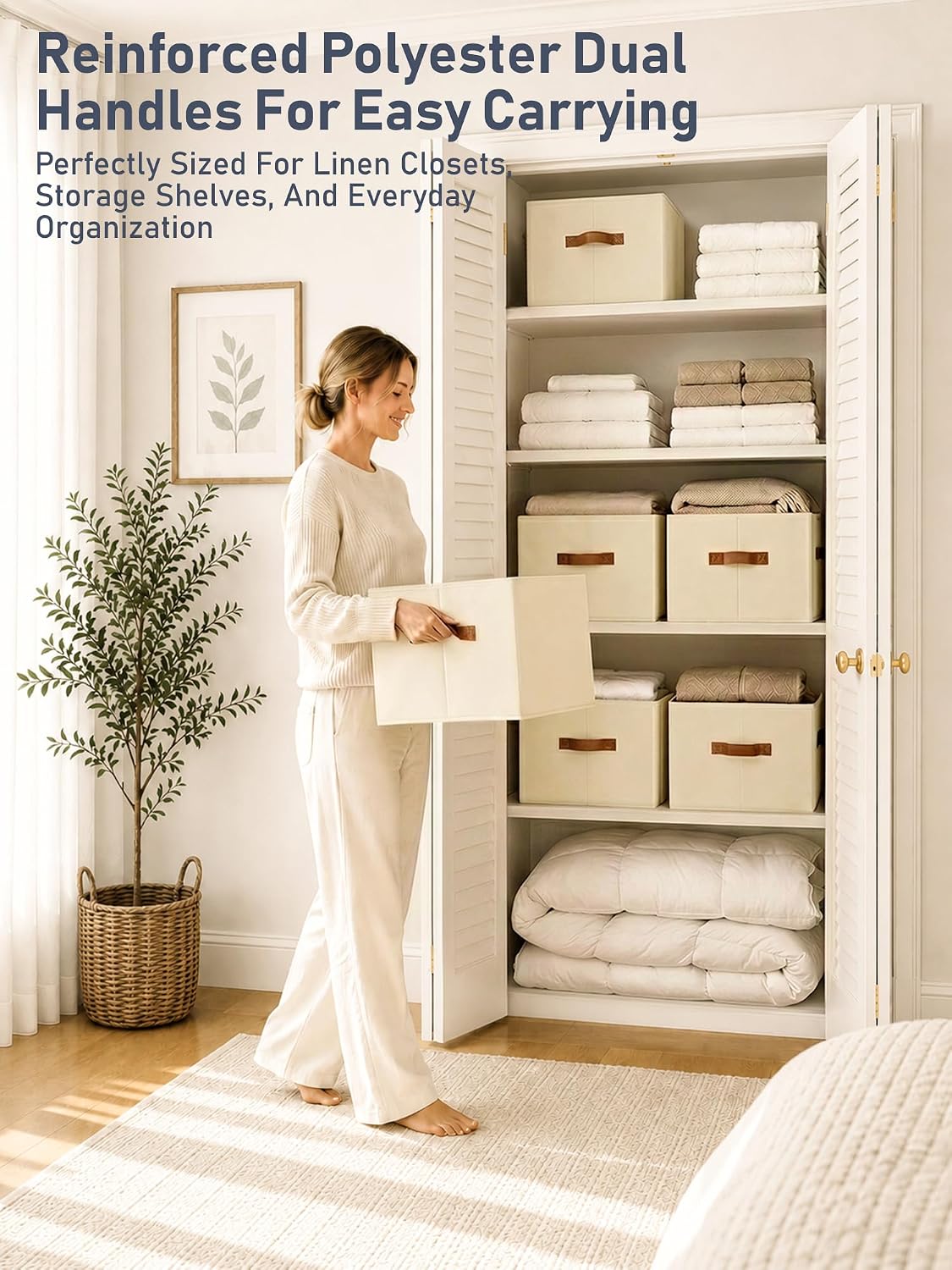 Collapsible Fabric Closet Storage Baskets