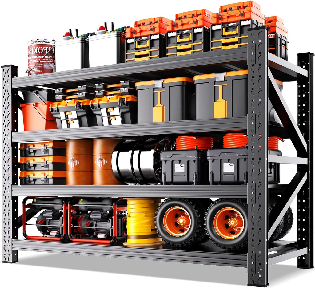 Heavy‑Duty Adjustable Metal Garage Storage Shelves