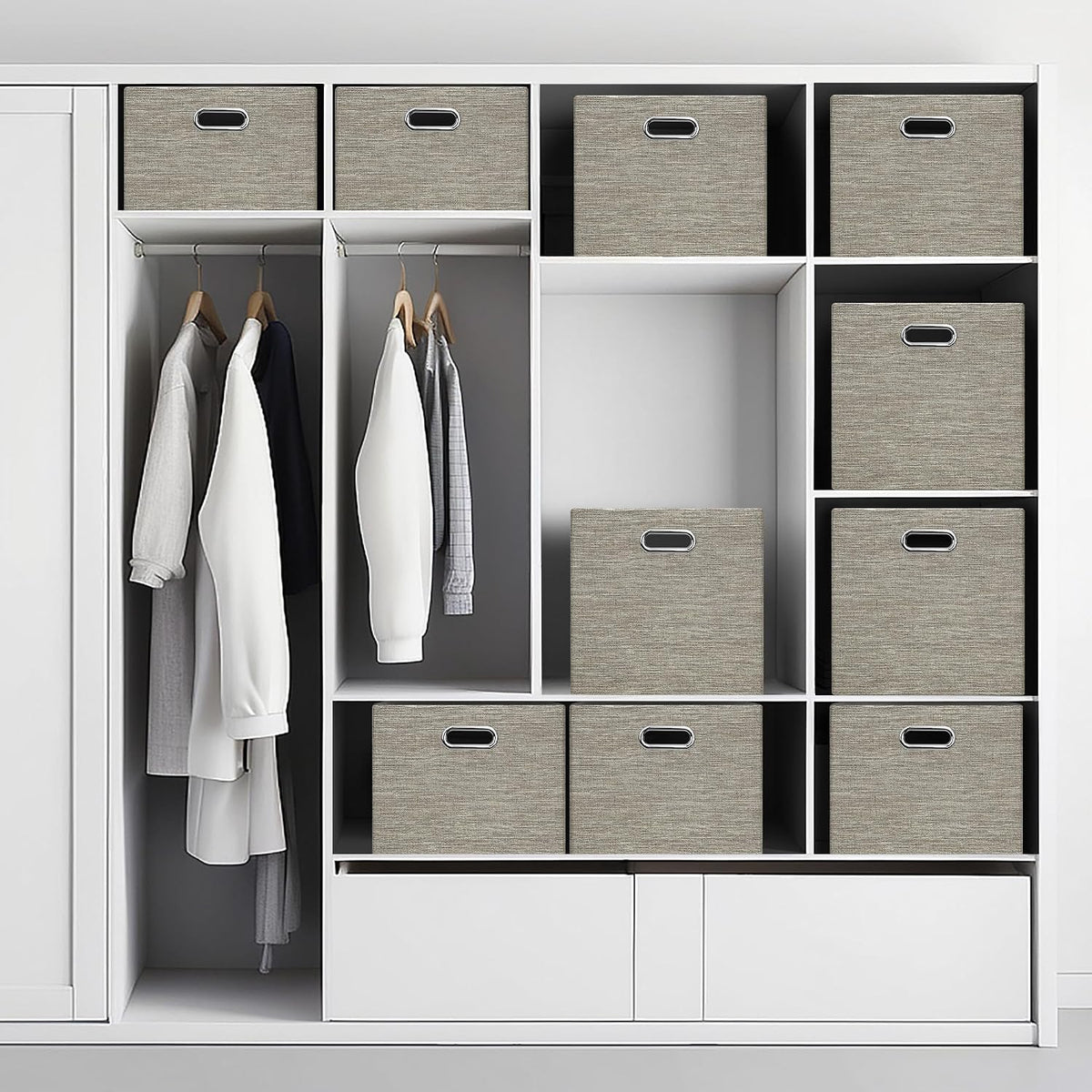 Foldable Linen Closet Storage Bins