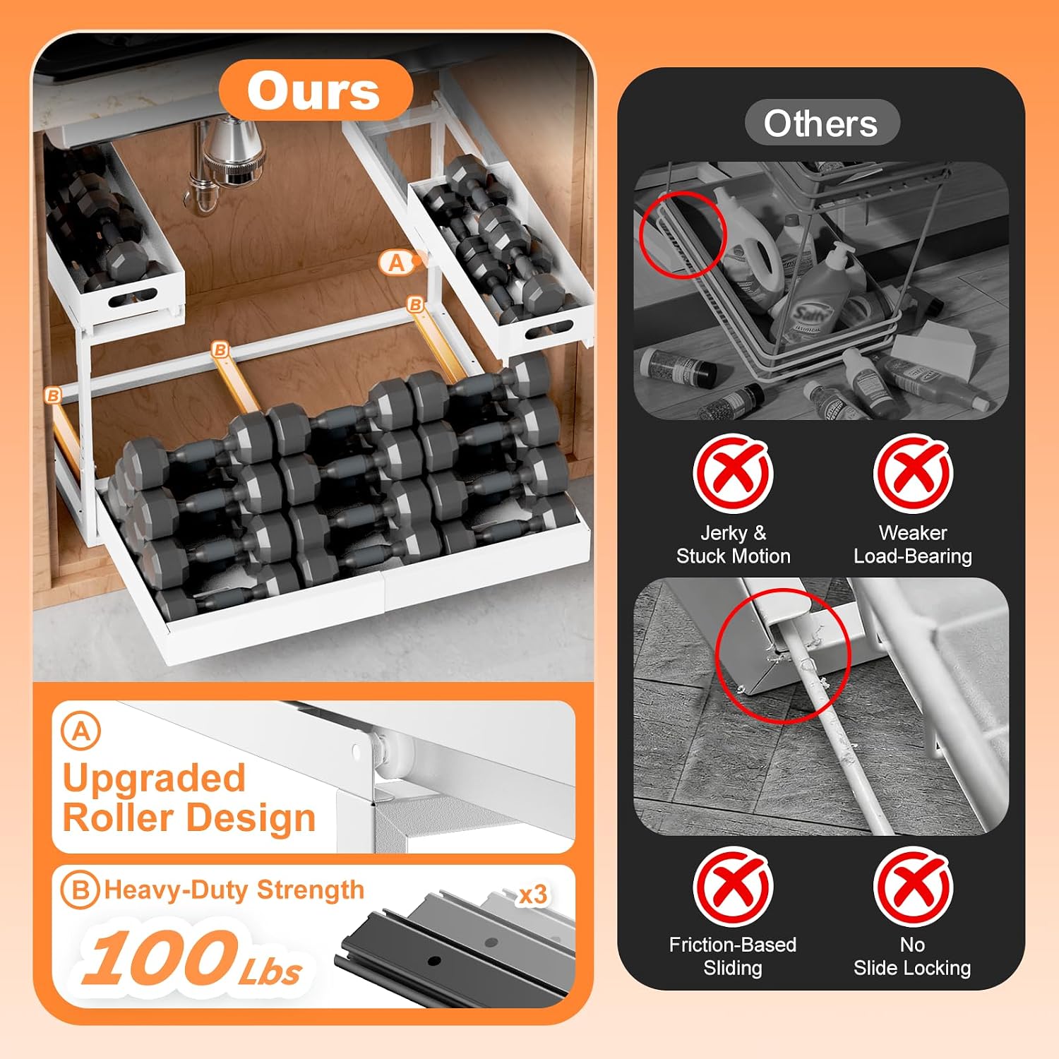 2‑Tier Pull‑Out Under‑Sink Organizer