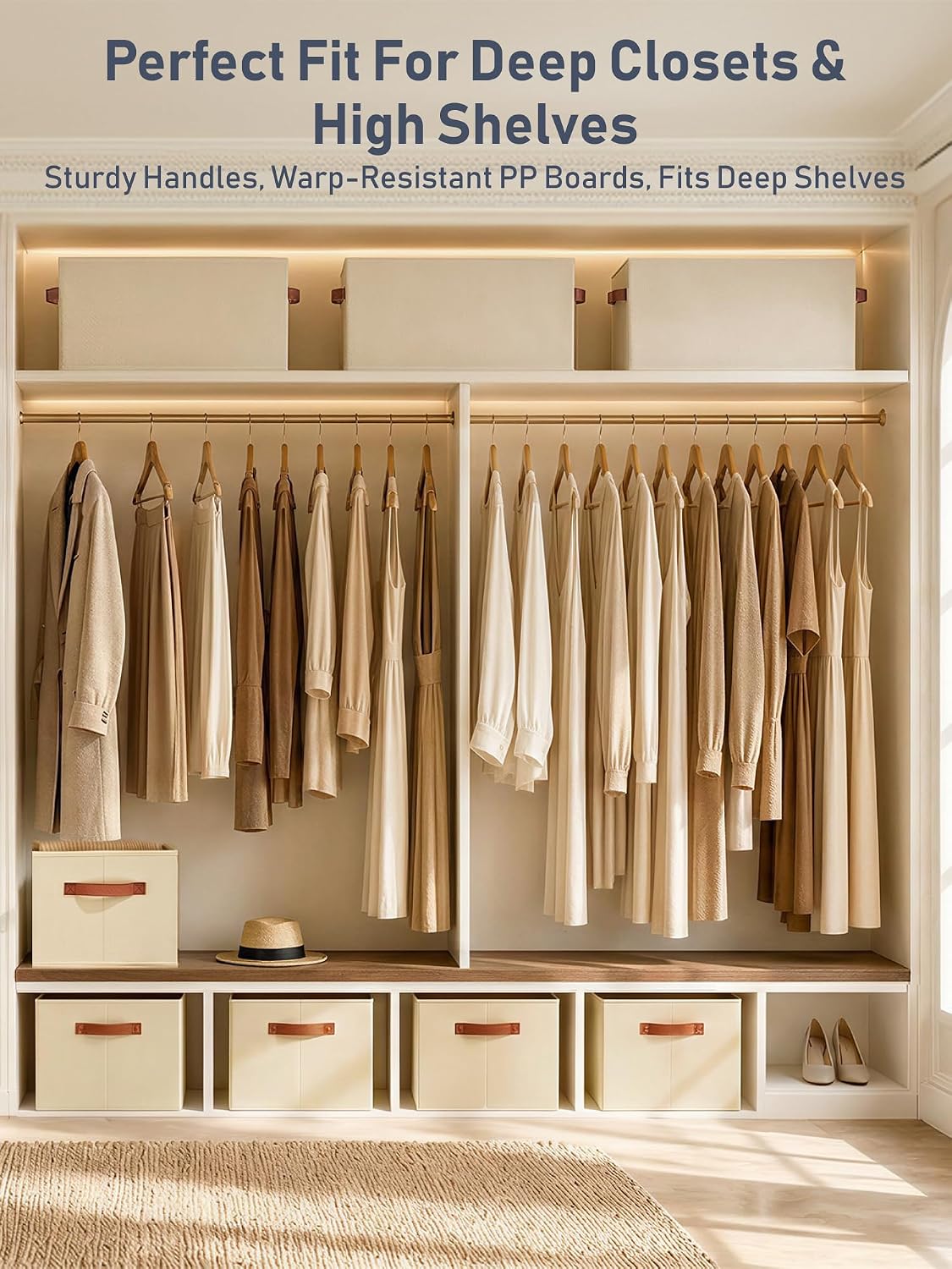 Collapsible Fabric Closet Storage Baskets