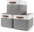 Large Linen Storage Baskets with Handles