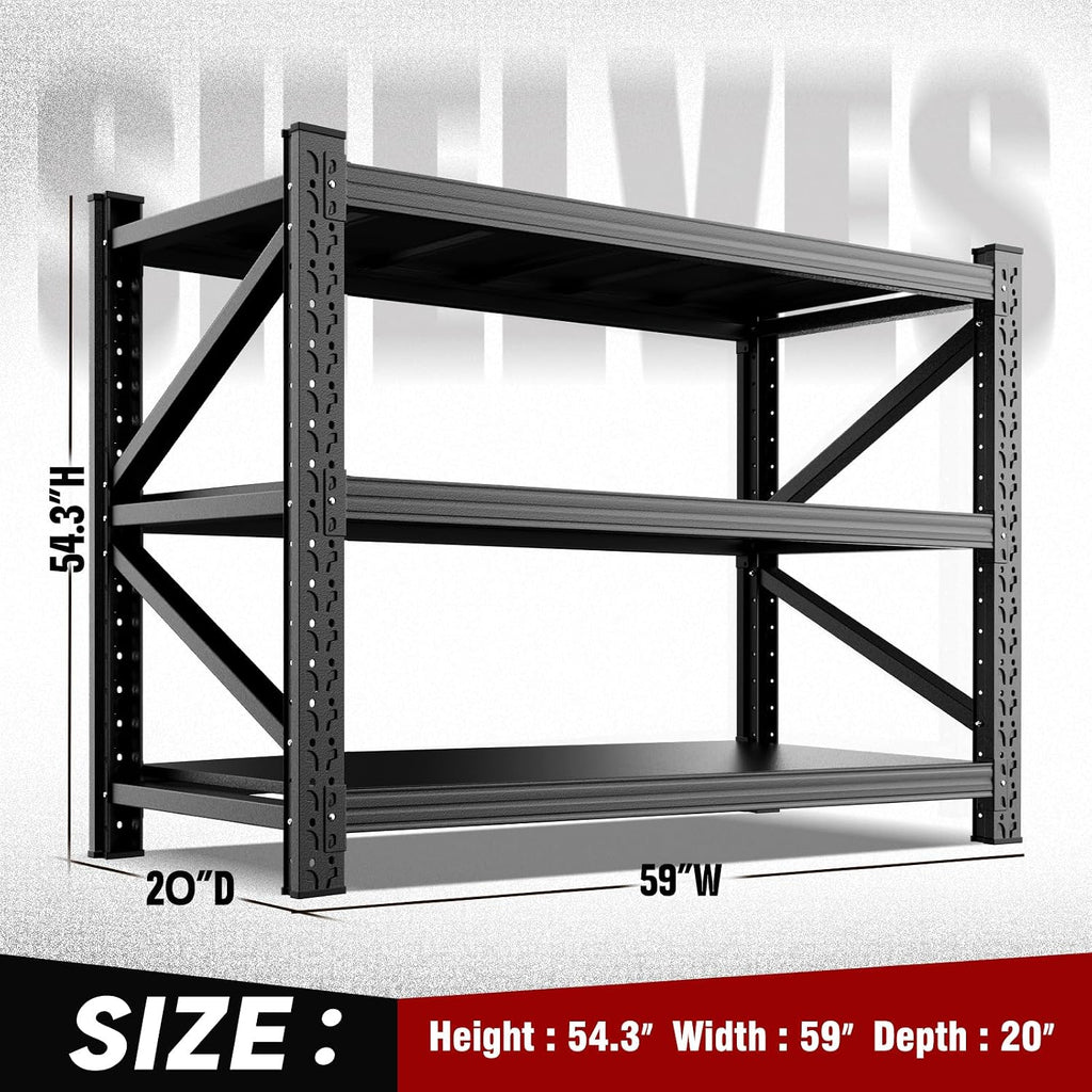 Heavy‑Duty Adjustable Metal Storage Shelving Unit