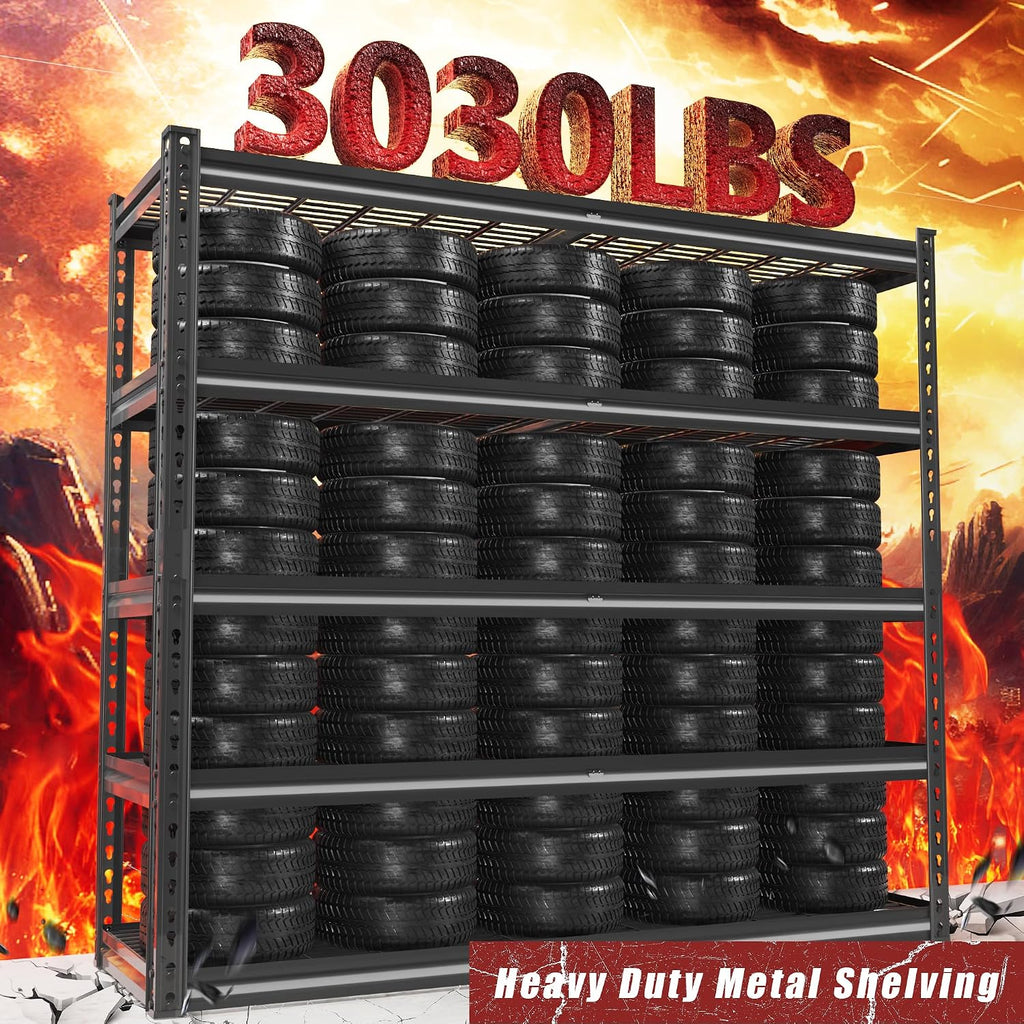 Heavy‑Duty 5‑Tier Garage Storage Shelving Unit