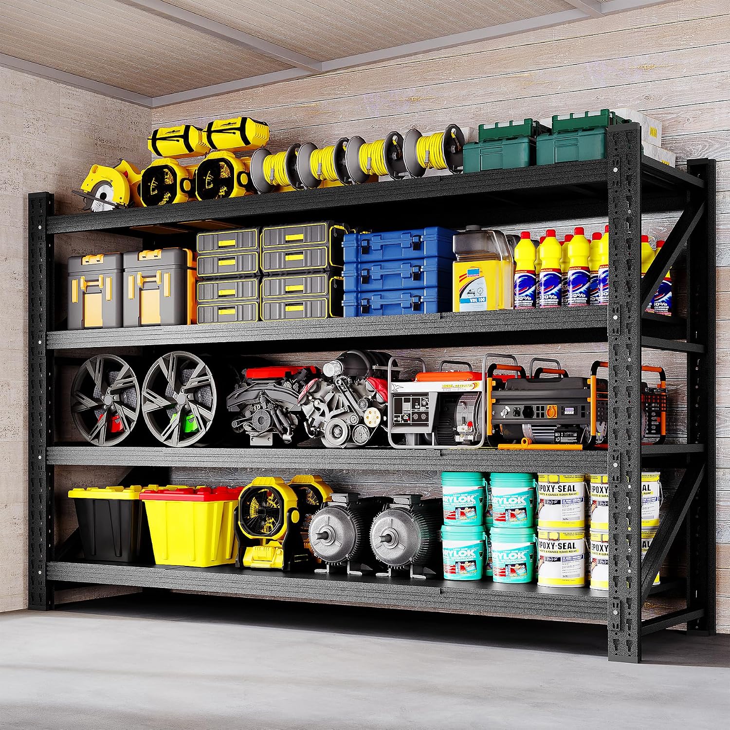 Adjustable Heavy‑Duty Steel Garage Storage Rack