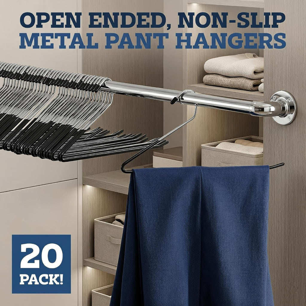 Open‑Ended Metal Pants Hangers for Jeans
